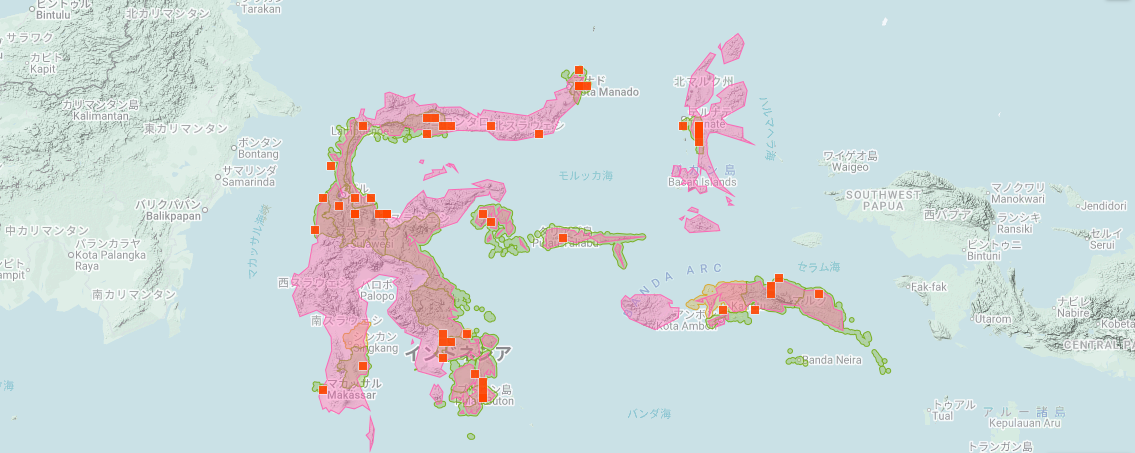 マレーハコガメの生息地